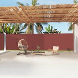 vidaXL Uvlačiva bočna tenda smeđa 200 x 1200 cm | shoptok.hr