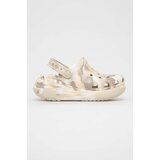 Crocs Natikači Classic Crush Marbled Clog ženski, bež barva, 208265 | Shoptok.si