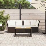  Vrtna sofa s jastucima smeđi poliratan | shoptok.hr
