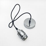 Luster na sajli FLO 1xE27/15W/230V sjajni hrom/proziran | Eponuda.com