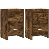 Noćni ormarići 2 pcs Dimljeni hrast 40 x 30 x 60 cm