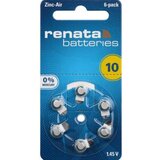 Renata baterija ZA10 1,45V zink-air baterija za slusni aparat, pakovanje 6kom