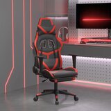 The Living Store Masažni igralni stol z oporo za noge črno in Rdeča umetno usnje - Gaming Stol, (21426732) Cene