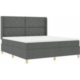  Krevet s opruga kutije s LED trakama Siva 180 x 200 cm tkanina | shoptok.hr