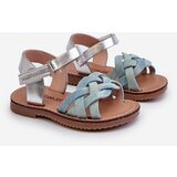 Boto Children's sandals with velcro fastening and interwoven straps in blue Dianttha | ePonuda.com
