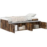  Krevetna konstrukcija s ladicama Dimljeni hrast 90 x 190 cm | shoptok.hr
