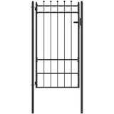  Ogradna vrata HORST 100 x 175 cm Metal Crna Može se zaključati | shoptok.hr