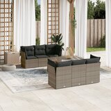 vidaXL 7-dijelni set vrtnih sofa sivi od poliratana Cijene