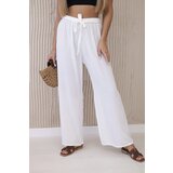 Kesi Włoski Trousers with a wide waistband white | shoptok.hr
