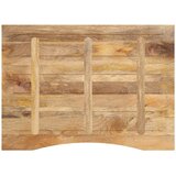  Ploča za radni stol zaobljena 100x80x2,5 cm od drva manga | shoptok.hr