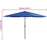  Vrtni suncobran s metalnim stupom 390 cm azurnoplavi | Eponuda.ba