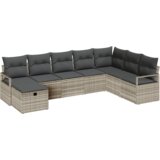  Set vrtne garniture od 8 dijelova sa svjetlosivim jastučićima od poli ratana | shoptok.hr