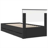  Okvir za krevet Crna 90 x 200 cm Inženjersko Drvo - Crna 90 x 200 cm | shoptok.hr