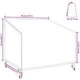 vidaXL Pokrov za vrtn stol 96 x 79 x 74 cm 600D oksfordska tkanina | Shoptok.si