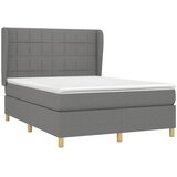  Krevet s oprugama i madracem tamnosivi 140x190 cm od tkanine | shoptok.hr