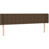  Vzglavje z ušesi temno rjavo 163x16x78/88 cm blago, (20951919) | Shoptok.si