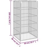  Ograda za pse sa 4 panela crna 50 x 100 cm čelik obložen prahom | shoptok.hr