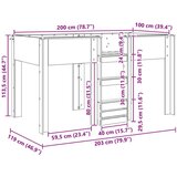 Krevet na kat za djecu s madracem Siva Sonoma 100 x 200 cm | shoptok.hr