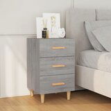 vidaXL Nočna omarica siva sonoma 40x40x66 cm konstruiran les | Shoptok.si