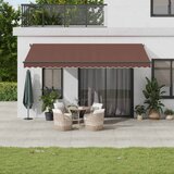 vidaXL Ročno zložljiva tenda rjava 500x350 cm Cene