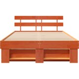  Konstrukcija postelje z vzglavjem Voskast rjav 140 x 190 cm, (5000123682) | Shoptok.si