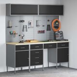  Set radnih ormarića s ladicama s pohranom 10 kom. Crna | shoptok.hr