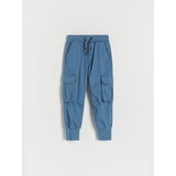 Reserved jogger hlače cargo iz tkanine - modra Cene