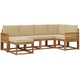 vidaXL Zunanja garnitura za sedenje 6 pcs Naravna in bež Poliester, (5000279651) | Shoptok.si