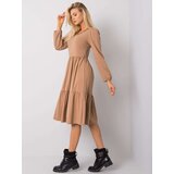 RUE PARIS Dress-RV-SK-5832.18X-camel | Shoptok.si