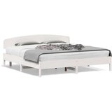 vidaXL Okvir kreveta s uzglavljem bijeli 180 x 200 cm masivna borovina | shoptok.hr