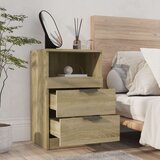  Nočna omarica 2 kosa sonoma hrast konstruiran les, (20731152) | Shoptok.si