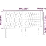  Uzglavlje s ušima tamnosivo 203x23x118/128 cm baršunasto | shoptok.hr