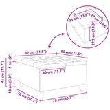  Stolica s dugmadi s jastukom Plava 80 x 80 x 45 cm tkanina | shoptok.hr