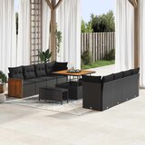  Sjedeća garnitura za vrt 11 kom. 11-Broj sjedala Crna 100 x 100 x 71 cm | shoptok.hr