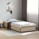  Okvir za krevet boja hrasta 75x190 cm konstruirano drvo i metal | shoptok.hr