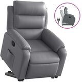 vidaXL Naslonjač na podizanje od umjetne kože siva | shoptok.hr