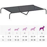  Povišeni krevet za pse crni 150x90x20 cm tekstil i čelik | shoptok.hr