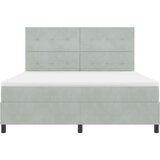 Box Spring postelja z vzmetnico svetlo siva super king žamet, (22052224) | Shoptok.si
