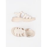 GOODIN Beige leather platform sandals | Shoptok.si