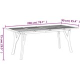  Vrtni stol 200 x 90 x 75 cm od masivnog bagremovog drva | Eponuda.com