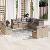  11-dijelni set vrtnih sofa od poliratana s jastucima bež | shoptok.hr