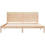  Dugi okvir kreveta bez madraca 200 x 210 cm masivno drvo - Prirodna 200 x 210 cm | shoptok.hr