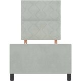  Krevet s opruga kutije Svjetlosiva 80 x 200 cm Baršun | shoptok.hr