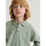 Reserved - Predimenzionirana polo-majica dugih rukava - bljedozeleno | shoptok.hr
