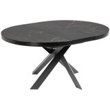 Kave Home Črna okrogla raztegljiva jedilna miza s keramično ploščo ø 160 cm Vashti – | Shoptok.si