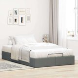 vidaXL Otomanski posteljni okvir brez vzmetnice siv 120x190 cm blago | Shoptok.si