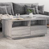  The Living Store Klubska mizica z LED lučkami siva sonoma 90x49x40 cm - Klubska Mizica, (21500268) Cene