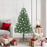 vidaXL Božično drevo med 150 LED z stojalom Zelena 150 cm PVC | Shoptok.si