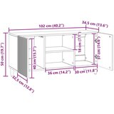 TV ormar Dimljeni hrast 102 x 34 5 x 50 cm Konstruirano drvo - Dimljeni hrast | shoptok.hr