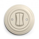  Kliklap - Retro dupli prekidač s ramom, bež | Eponuda.com